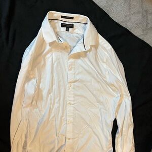 Men’s button down dressy casual “untuck” shirt.